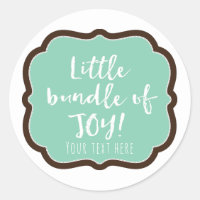 Mint & Chocolate Brown Bundle of Joy Baby Shower