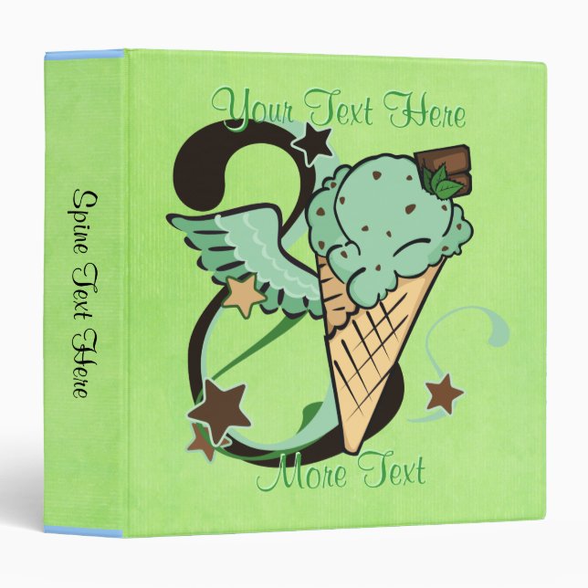 Mint Chocolate Chip Ice Cream Binder (Front/Spine)