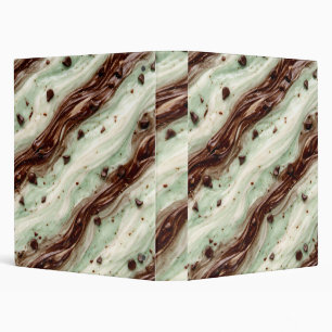 Mint Chocolate Chip Milkshake Marble Design Binder