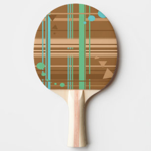 Mint Chocolate Geometry Ping Pong Paddle