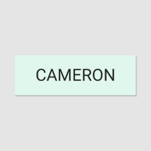 Mint Classic Name Tag Magnetic or Pin Lightweight