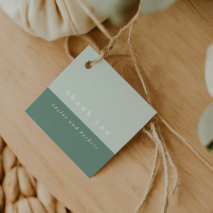 Mint Colour Block Favour Tags