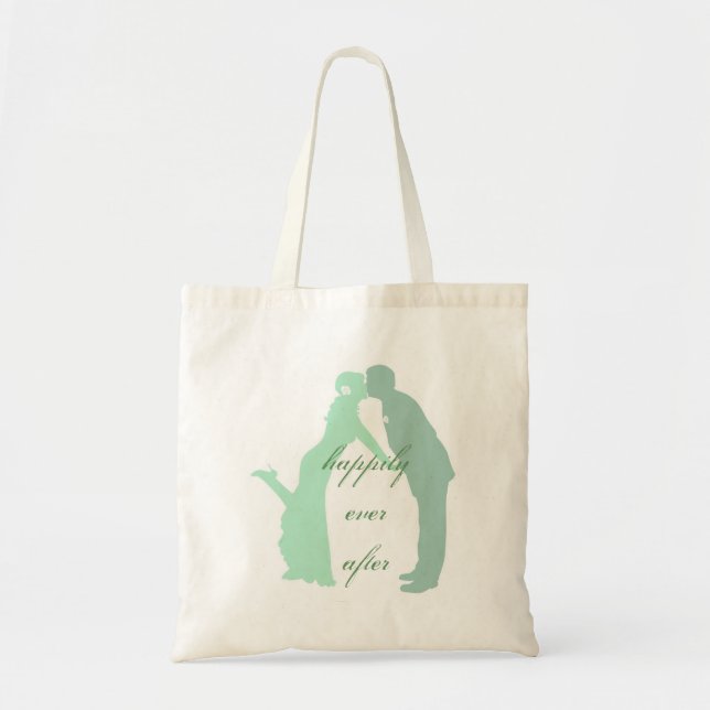 Mint Couple Wedding Tote Bag (Front)