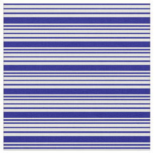 Mint Cream and Blue Coloured Stripes Pattern Fabric