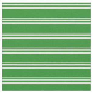 Mint Cream and Forest Green Pattern Fabric
