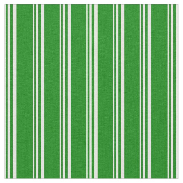 Mint Cream and Green Striped/Lined Pattern Fabric (Close Up)