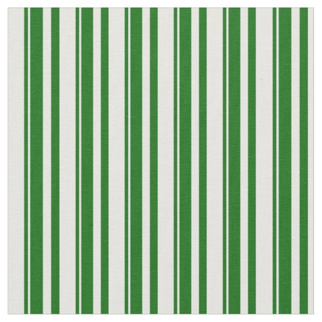 Mint Cream & Dark Green Coloured Lines Pattern Fabric (Close Up)