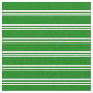 Mint Cream & Green Coloured Stripes/Lines Pattern Fabric