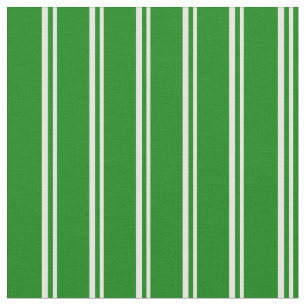 Mint Cream & Green Lines Pattern Fabric