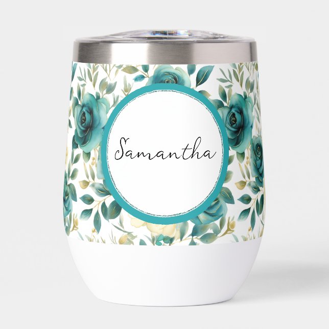 Mint Cream Rose Floral (Front)