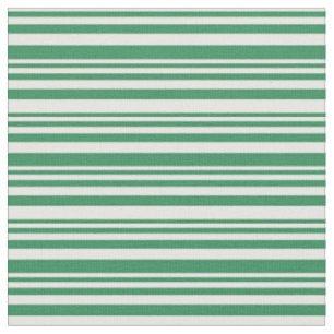 Mint Cream & Sea Green Striped/Lined Pattern Fabric