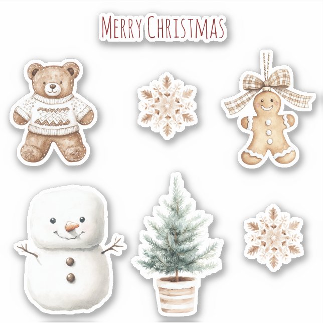 Mint Cute Christmas Snowman (Front)