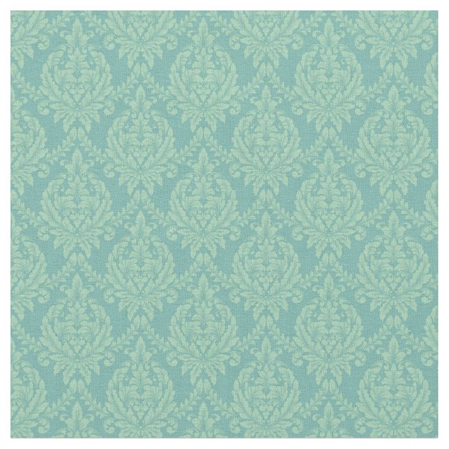 Mint Damask Fabric (Close Up)