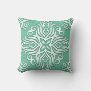Mint Designer Throw Pillow Decorative Pillow