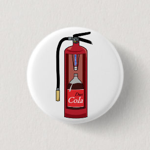 Mint Diet Cola Soda Fire Extinguisher 1 Inch Round Button