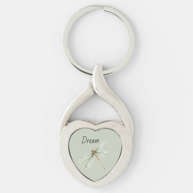 Mint Dream Dragonfly Keychain (Front)