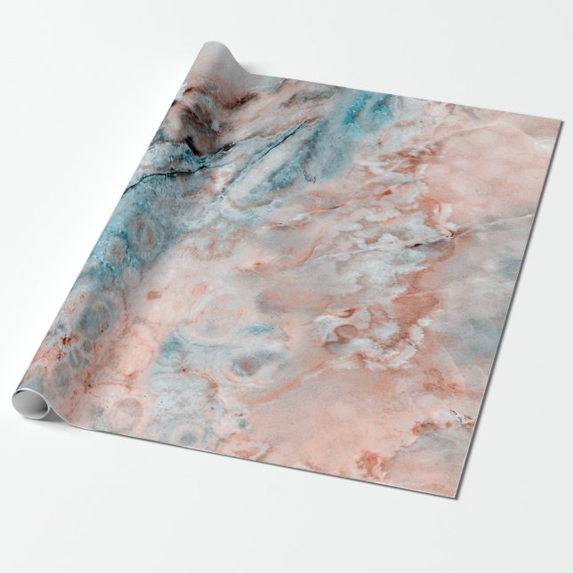 Mint Emperador marble onyx Wrapping Paper (Unrolled)