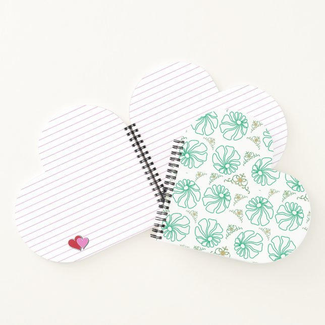 Mint Floral Calm Spiral Notebook (Inside)