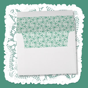 Mint Florentine Motif A7 Enveloppe d'invitation