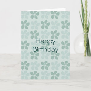 Mint Flower Blooms Card