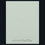 Mint From the Desk of  Letterhead<br><div class="desc">From the Desk of Custom Script Name stationery.</div>