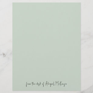 Mint From the Desk of  Letterhead