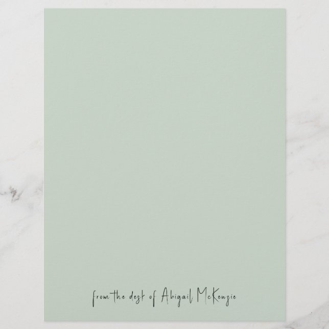 Mint From the Desk of  Letterhead (Front)