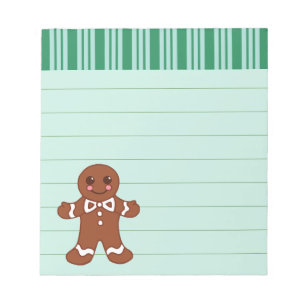Mint Gingerbread Notepad 