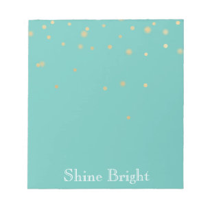 Mint Gold Confetti Notepad