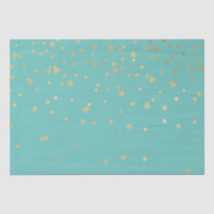 Mint Gold Confetti Tissue Paper