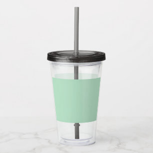 Mint Green Acrylic Tumbler with Straw