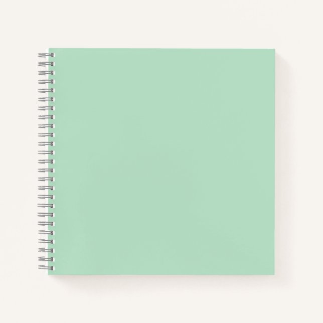 Mint Green Aesthetic Spiral Notebook (Front)