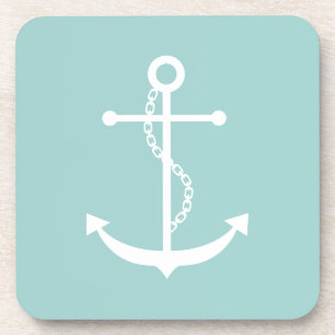 Mint Green Anchor Coaster
