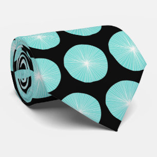 Mint Green and Black Retro Style Tie