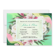 Mint Green and Pink Botanical Rehearsal Dinner