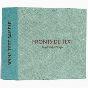 Mint-green and turquoise faux linen texture binder