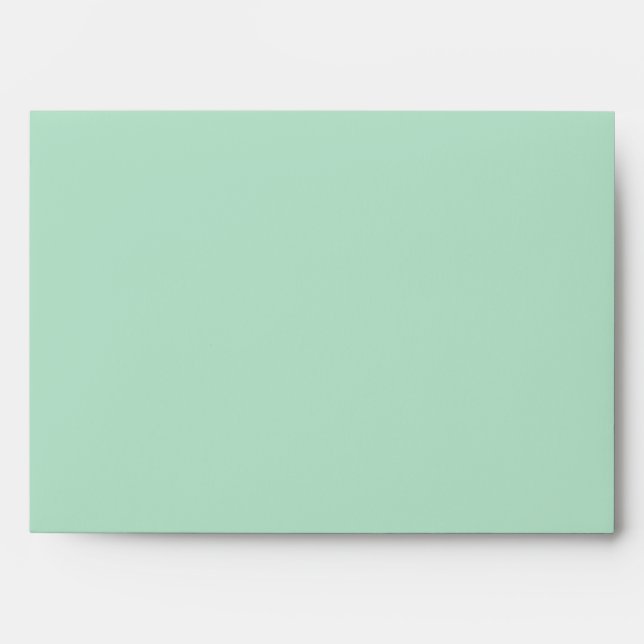 Mint Green and White Chevron Envelope (Front)