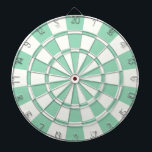 Mint Green And White Dartboard<br><div class="desc">Mint Green And White Dart Board</div>