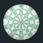 Mint Green And White Dartboard<br><div class="desc">Mint Green And White Dart Board</div>