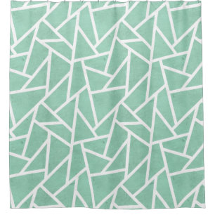 Mint green and white mosaic pattern