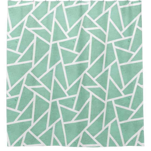 Mint green and white mosaic pattern (Front)