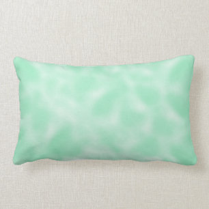 Mint Green and White Mottled Lumbar Pillow