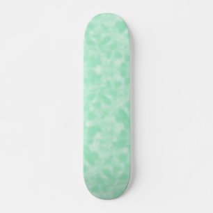 Mint Green and White Mottled Skateboard