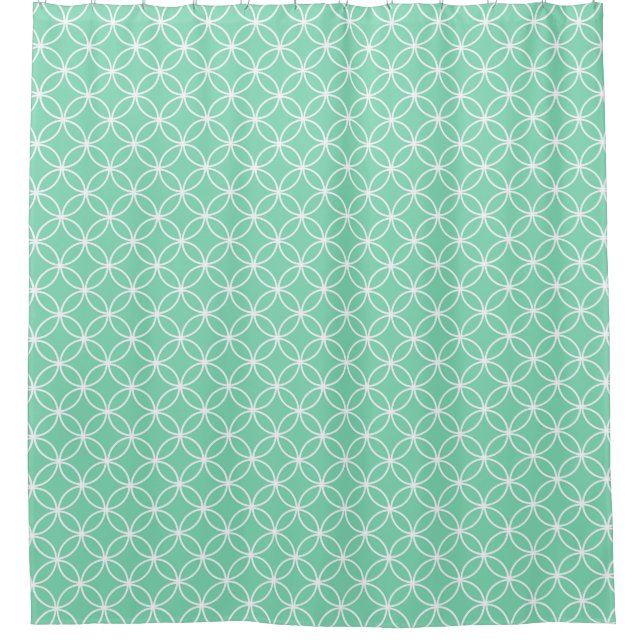 Mint Green and White Overlapping Circles Pattern (Front)