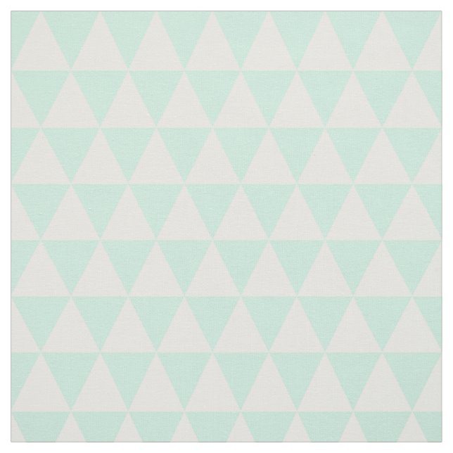 mint green and white triangles fabric (Swatch)
