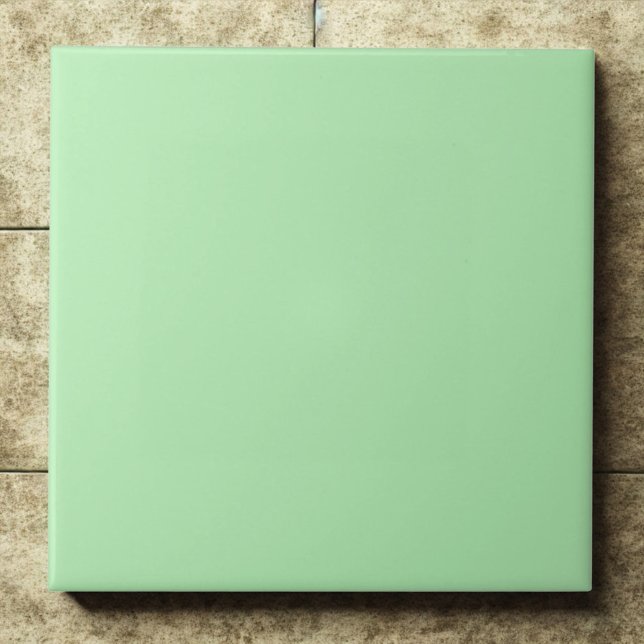 Mint Green #b4eeb4 Soft Fresh Modern Accent Tile (Creator Uploaded)