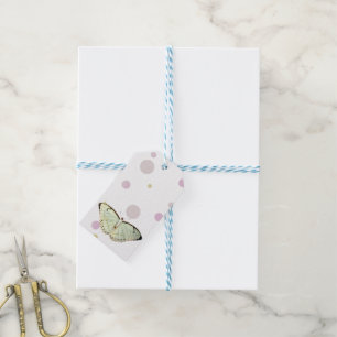 Mint Green Beauty Butterfly   Gift Tags