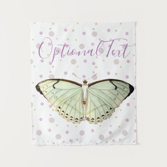 Mint Green Beauty Butterfly   Tapestry (Front)
