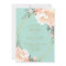 Mint Green Blush Peach Cream Gold Floral Wedding