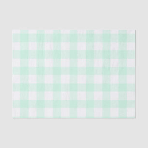 Mint Green Buffalo Check Pattern Tissue Paper
